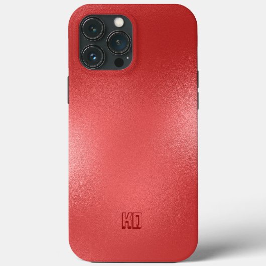 Angepasstes Monogramm aus risierter roter Textur Case-Mate iPhone Hülle (Rückseite)