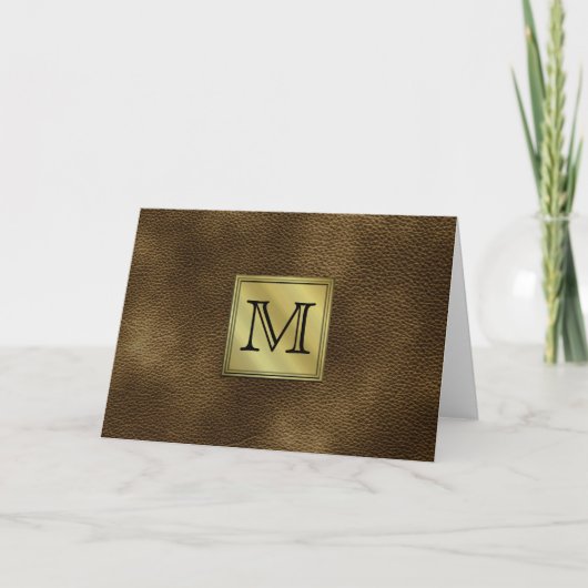 Angepasstes Monogramm-Bild gedruckt. Braun. (Vorderseite)