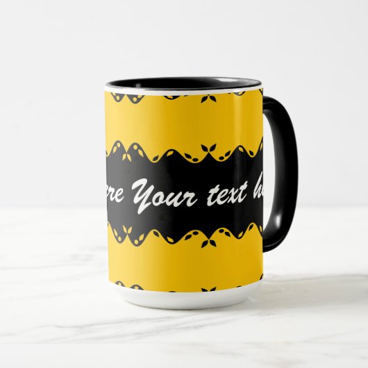 Angepasstes Monogramm-Design Tasse (VorderseiteRechts)