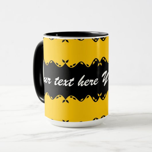Angepasstes Monogramm-Design Tasse (Vorderseite Links)