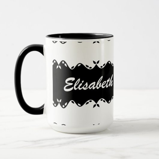 Angepasstes Monogramm-Design Tasse (Links)