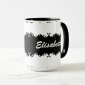 Angepasstes Monogramm-Design Tasse (VorderseiteRechts)