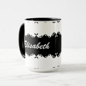 Angepasstes Monogramm-Design Tasse (Vorderseite Links)