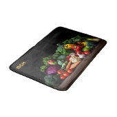 Angepasstes Monogramm frisches Gemüse Badematte (Schrägansicht)