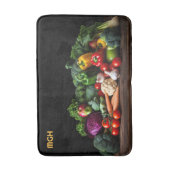 Angepasstes Monogramm frisches Gemüse Badematte (Vorderseite Vertikal)