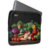 Angepasstes Monogramm frisches Gemüse Laptopschutzhülle (Vorne Rechts)