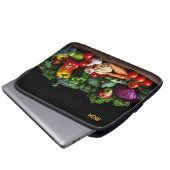 Angepasstes Monogramm frisches Gemüse Laptopschutzhülle (Vorne Knopf)