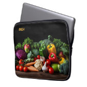 Angepasstes Monogramm frisches Gemüse Laptopschutzhülle (Vorderseite Links)