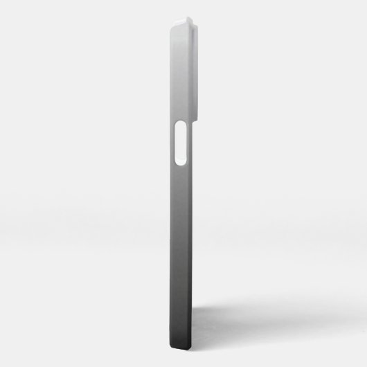 Angepasstes Monogramm für Ombre Gray Gradient iPhone Hülle (Rechte Seite)