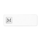 Angepasstes Monogramm gedruckt. Schwarz und Weiß. (Vorne)