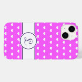 Angepasstes Monogramm Girly Pink mit Niedlichem we Case-Mate iPhone Hülle (Rückseite (Horizontal))
