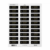 Angepasstes Monogramm Golden Modern Return Address (Vorne)