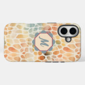 Angepasstes Monogramm künstliches Aquarellmuster Case-Mate iPhone Hülle (Rückseite (Horizontal))