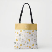 Angepasstes Monogramm mit Abstraktem botanischem M Tasche (Vorderseite)
