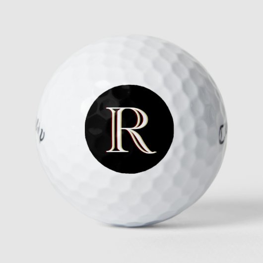 Angepasstes Monogramm mit drei Ebenen Golfball (Vorderseite)
