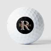 Angepasstes Monogramm mit drei Ebenen mit Vorname Golfball (Vorderseite)