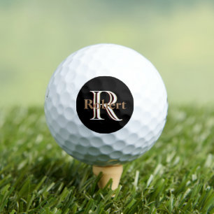 Angepasstes Monogramm mit drei Ebenen mit Vorname Golfball