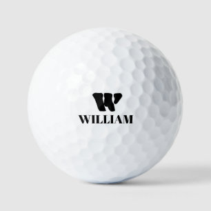Angepasstes Monogramm mit drei Ebenen mit Vorname Golfball