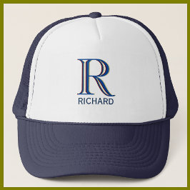 Angepasstes Monogramm mit drei Ebenen mit Vorname Truckerkappe