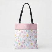 Angepasstes Monogramm mit pastel-botanischem Whims Tasche (Vorderseite)
