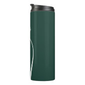 Angepasstes Monogramm mit Smaragdgrün Thermosbecher (Nach rechts gedreht)