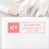 Angepasstes Monogramm moderner geometrischer rosa (Insitu)