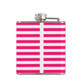 Angepasstes Monogramm rosa und Aquamarin gestriche Flachmann (Rückseite)