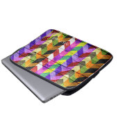 Angepasstes Monogramm Zickzack Holz #5 Laptopschutzhülle (Vorne Knopf)