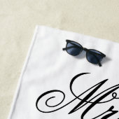 Angepasstes Mr. & Mrs. Strandtuch für frisch gezap (Beispiel)