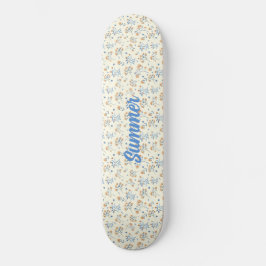 Angepasstes Muster für Vintage Wildblume Skateboard