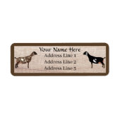 Angepasstes nubisches Ziegennadel-Adressetikett (Vorne)