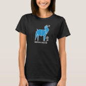 Angepasstes Origami Llama T-Shirt in Blau (Vorderseite)