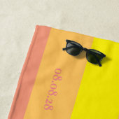 Angepasstes Personalisiert rosa Gelbbbarsch Strandtuch (Beispiel)