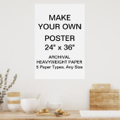 Angepasstes Personalisiertes Archivpapierplakat mi Poster (Küche)
