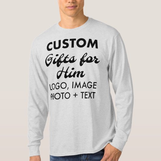 Angepasstes personalisiertes Männchen-Asche-Grau-L T-Shirt (Vorderseite)