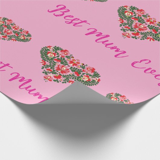 Angepasstes Personalisiertes Mum-Ever-Skript Geschenkpapier (Ecke)