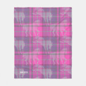 Angepasstes, pinkfarbenes lila Pferdeschwanzherz Fleecedecke (Vorderseite)