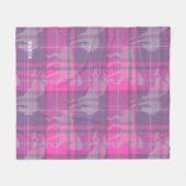 Angepasstes, pinkfarbenes lila Pferdeschwanzherz Fleecedecke (Vorderseite (Horizontal))