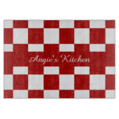 Angepasstes Red & White Checkerboard Kitchengerät Schneidebrett (Vorderseite)