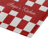 Angepasstes Red & White Checkerboard Kitchengerät Schneidebrett (Ecke)