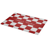 Angepasstes Red & White Checkerboard Kitchengerät Schneidebrett (Ecke)