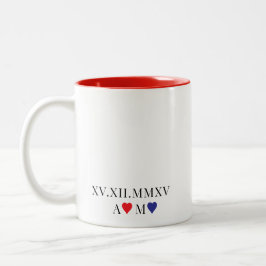 Angepasstes römisches Numerum Zweifarbige Tasse