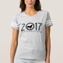 Angepasstes Rooster Jahr 2017 - grafisches T-Shirt