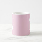 Angepasstes rosa C52- und Weißes Anfangsmonogramm Kaffeetasse (Mittel)