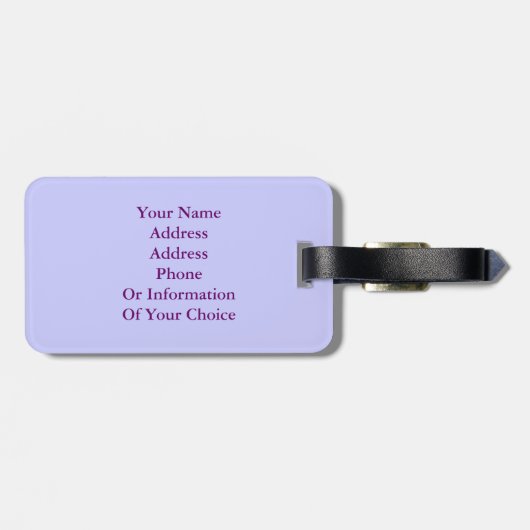 Angepasstes rosa Flamingo-ID-Monogramm Gepäckanhänger (Rückseite horizontal)