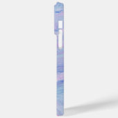 Angepasstes rosafarbenes, Lila flüssiges Marmorpai Case-Mate iPhone Hülle (Rückseite / Links)