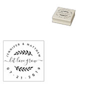 Angepasstes rustikales Skript Lasse Liebe wachsen  Gummistempel (Stempel)