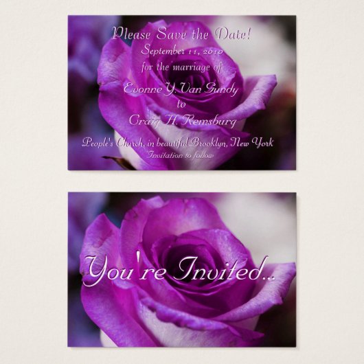 Angepasstes Save the Date II (Vorne & Hinten)