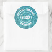 Angepasstes Schwimmteam Runder Aufkleber (Tasche)
