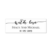 Angepasstes Skripthochzeitdatum mit Liebe-Kautschu Permastempel (Design)